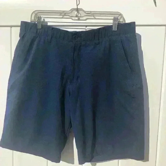 Under Armour Men HeatGear 11” Inseam Match Play Golf Shorts Navy Blue Size 38R - Picture 8 of 9